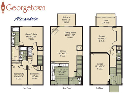 Georgetown Townhomes Alexandria Floorplan